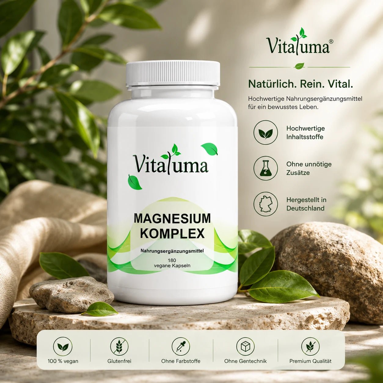 Magnesium Komplex - 180 Kapseln - Vitaluma®