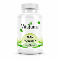 Vitaluma Man Power+ mit 180 veganen Kapseln als Nahrungsergänzungsmittel für Männer im Produktfoto