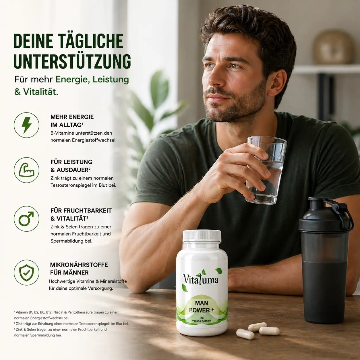 Man Power+ 180 vegane Kapseln - Vitaluma®