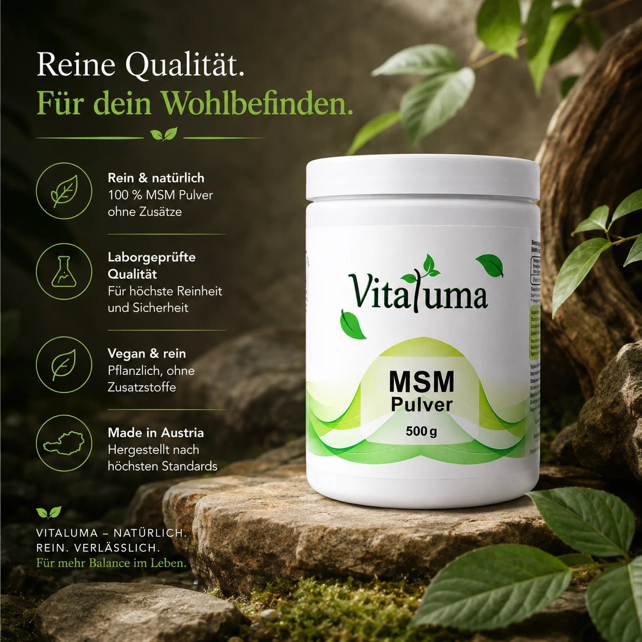 MSM Pulver - 500g - Vitaluma®