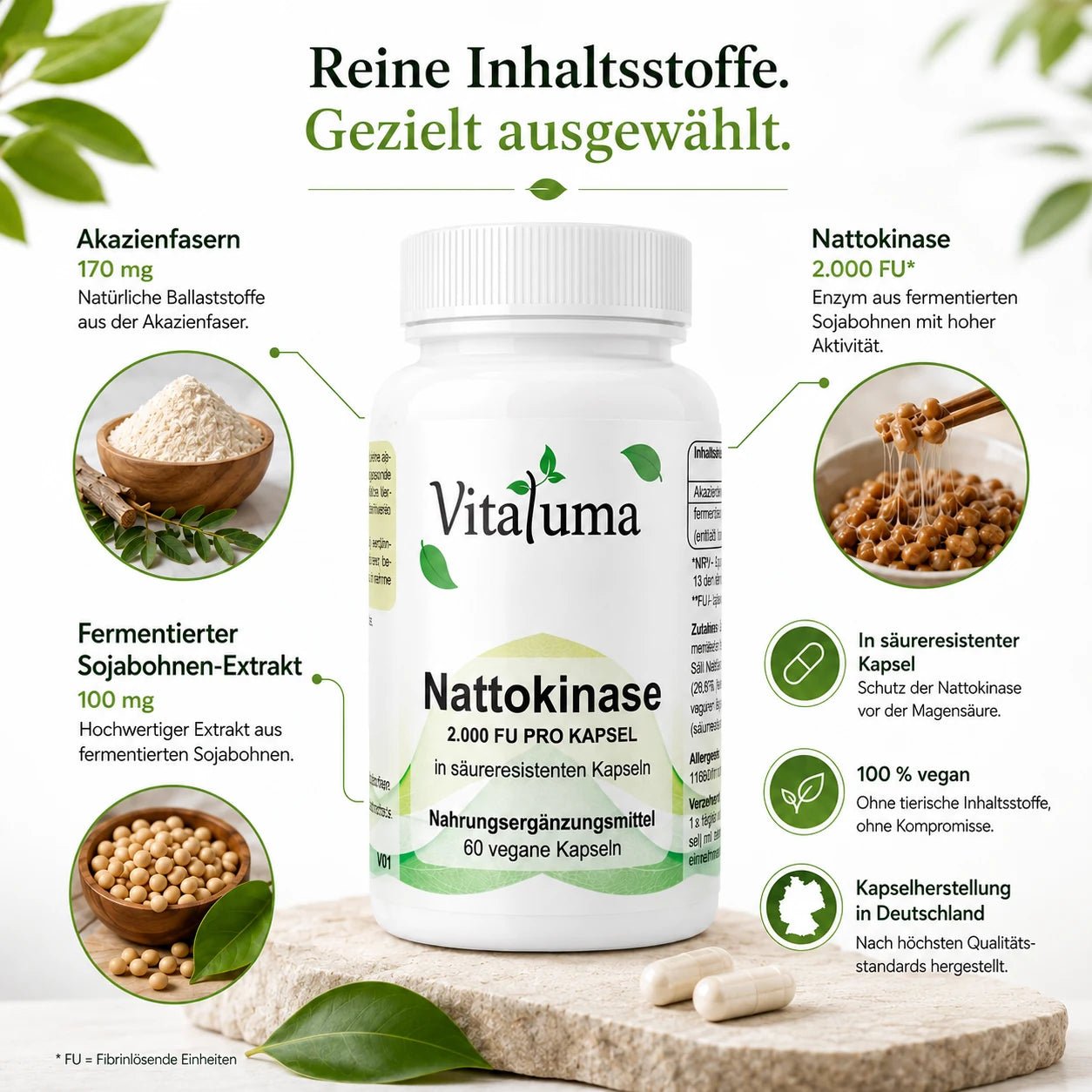 Nattokinase - 60 Kapseln - Vitaluma®