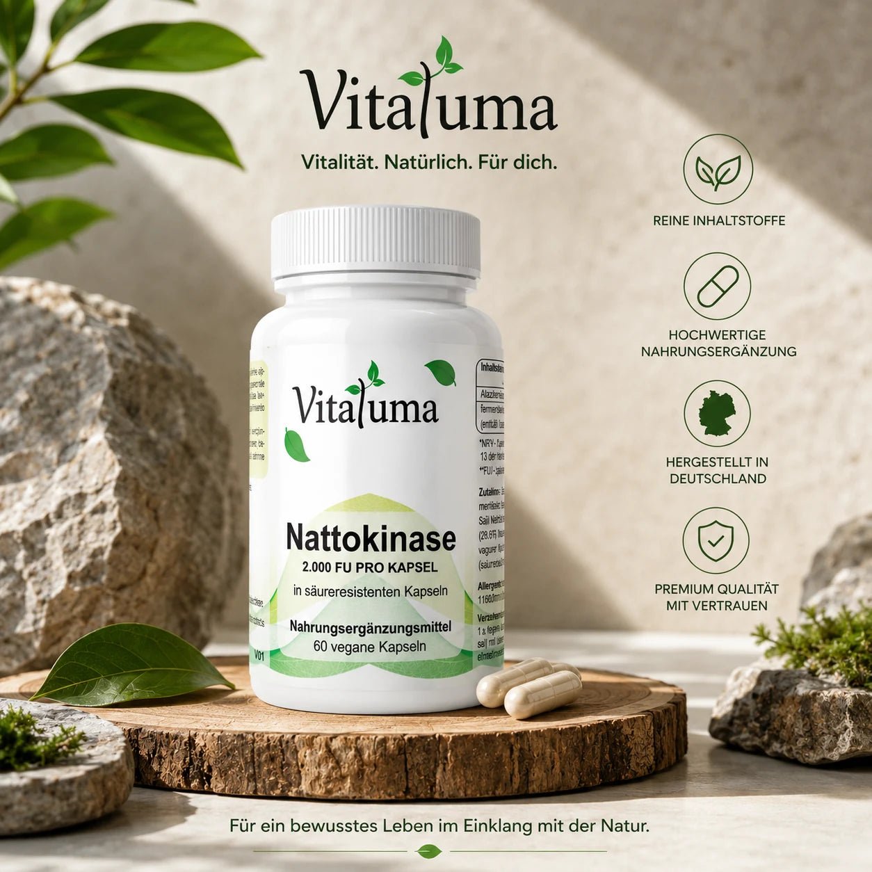 Nattokinase - 60 Kapseln - Vitaluma®