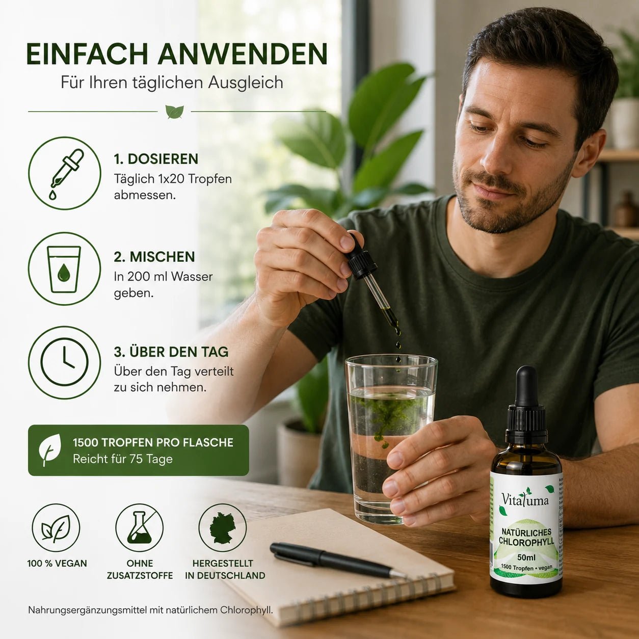 Natürliches Chlorophyll 50 ml - Vitaluma®