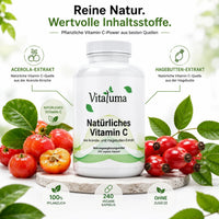 natürliches Vitamin C - 240 Kapseln - Vitaluma®