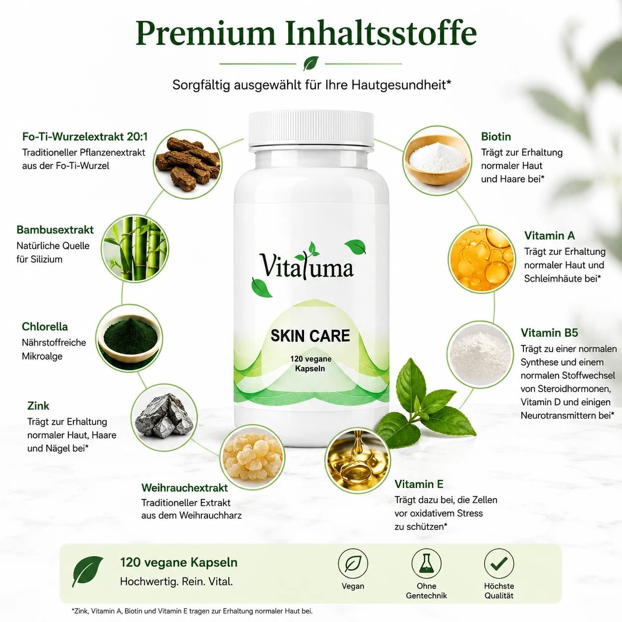 Skin Care - 120 Kapseln - Vitaluma®