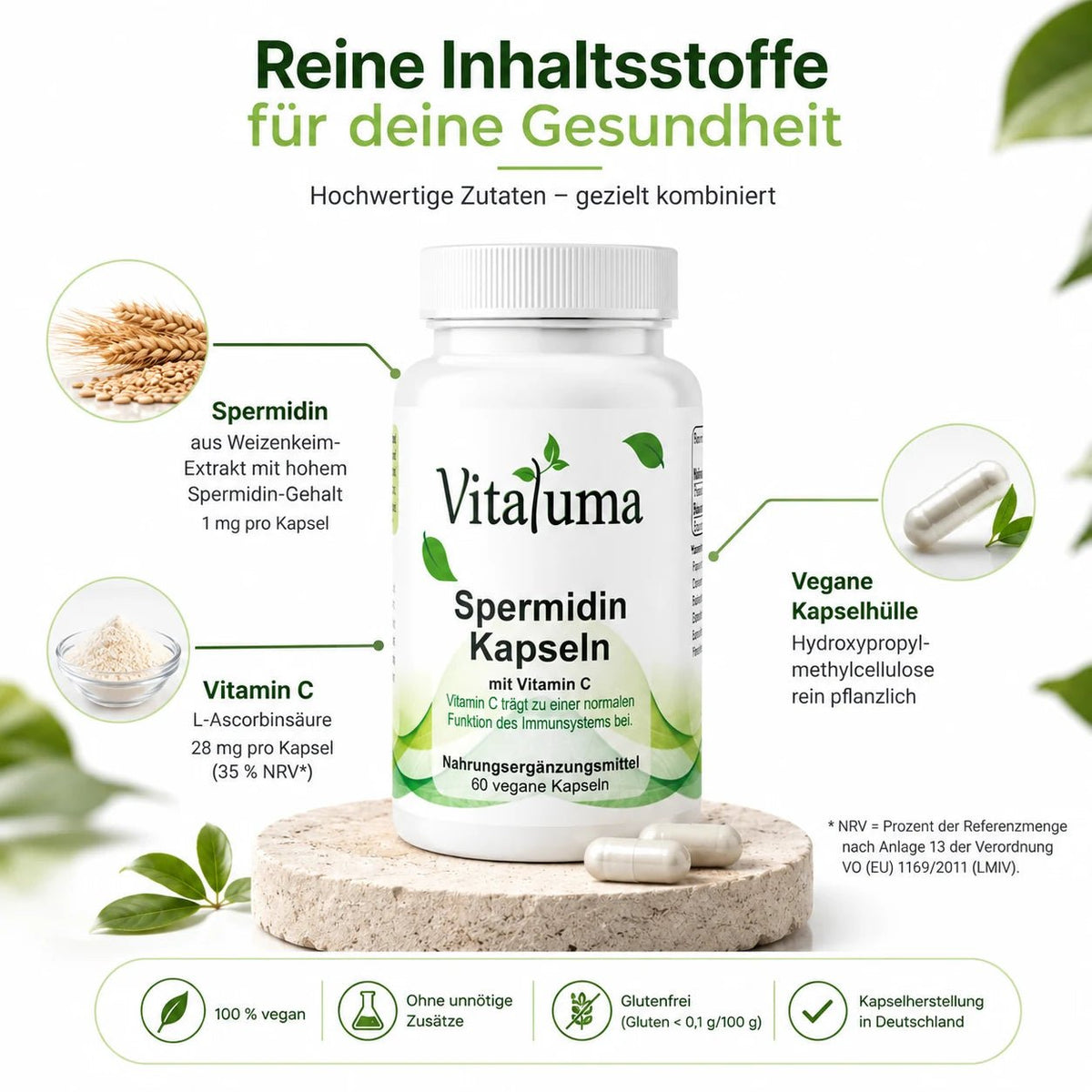 Spermidin - 60 Kapseln - Vitaluma®