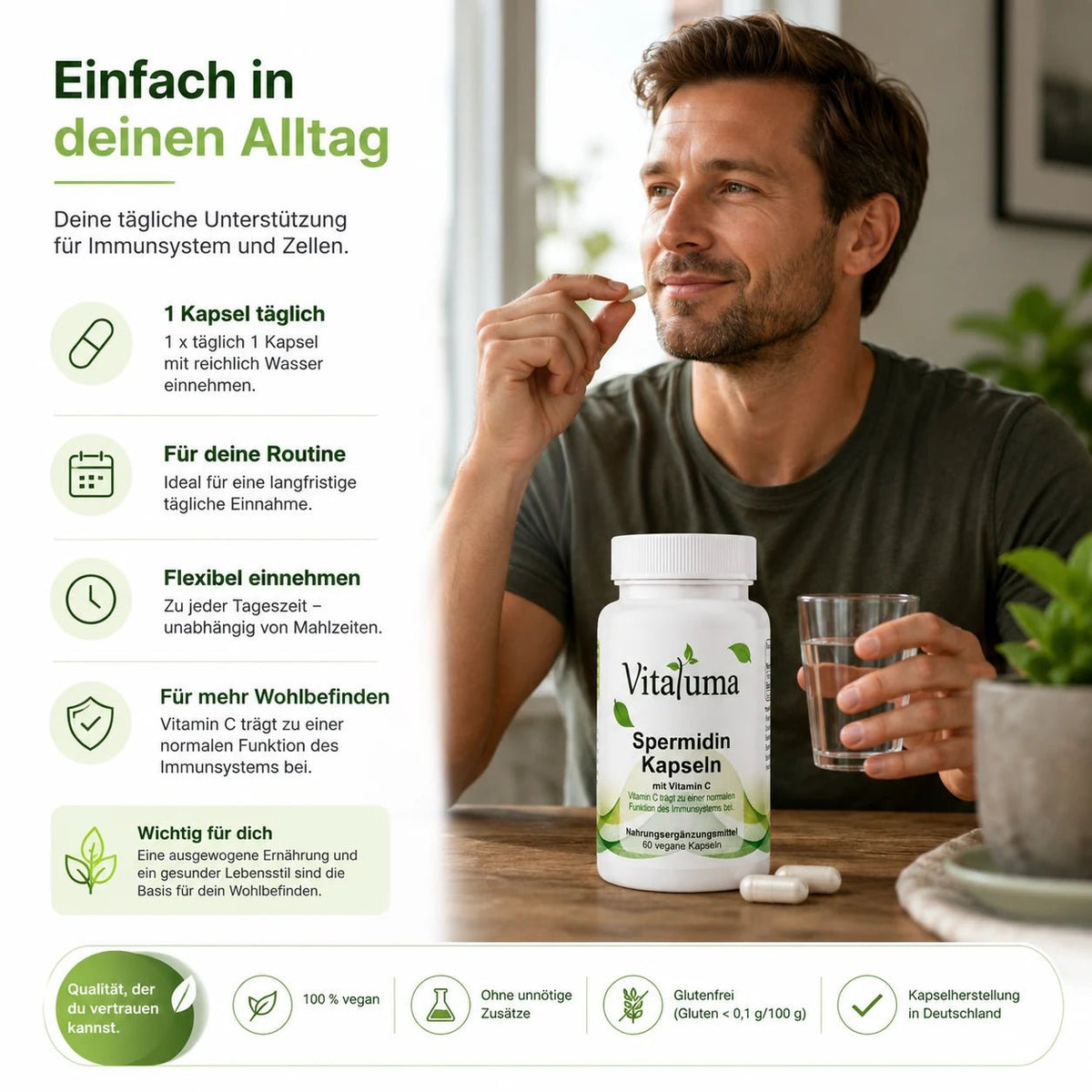 Spermidin - 60 Kapseln - Vitaluma®