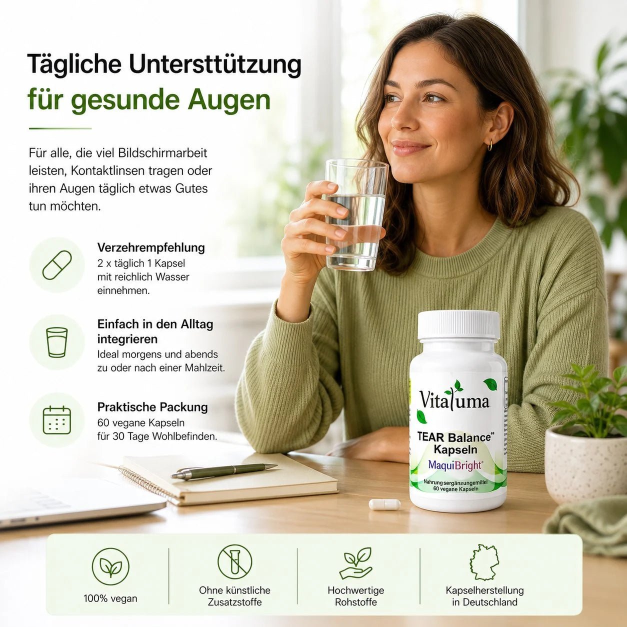 TEAR Balance mit MaquiBright® - 60 vegane Kapseln - Vitaluma®