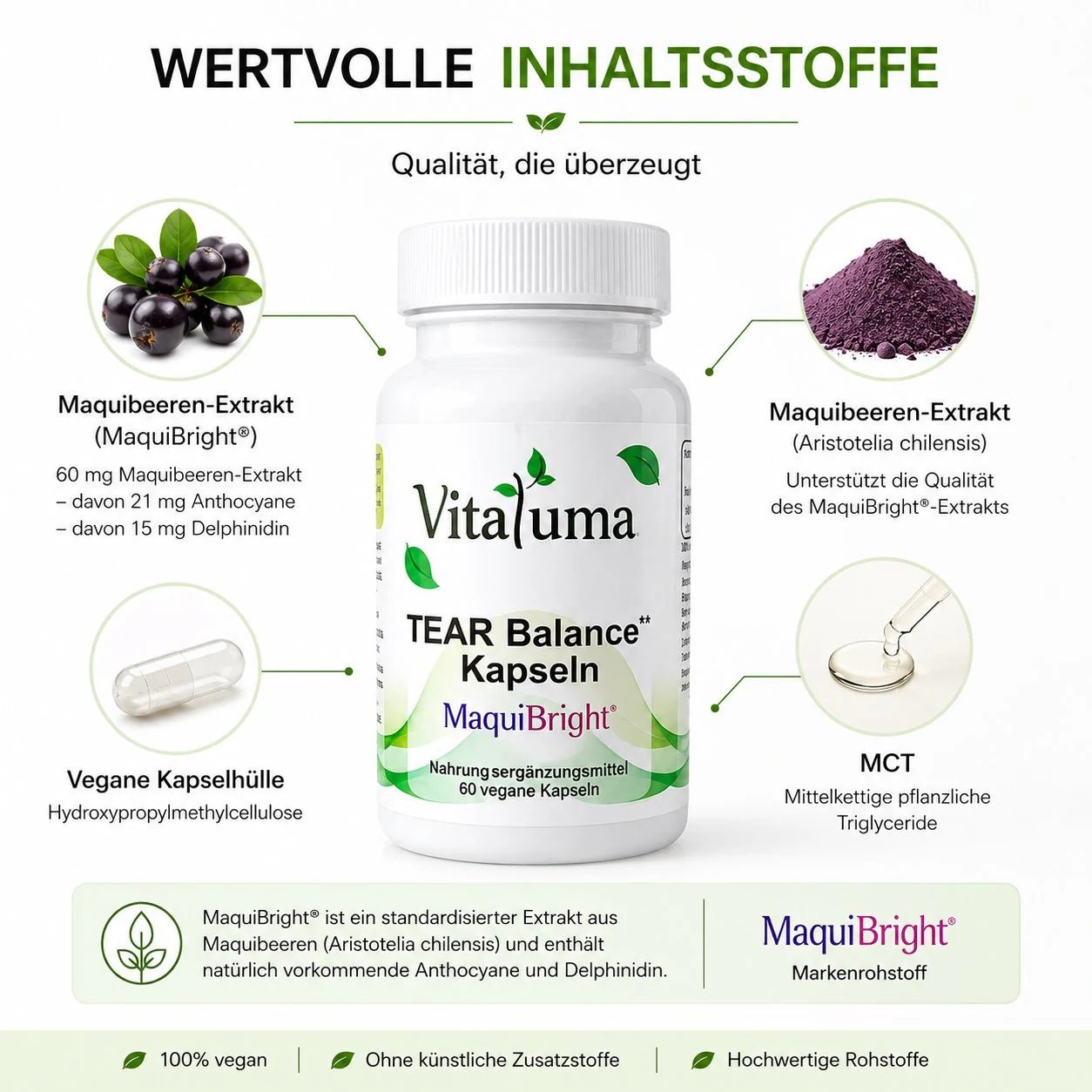 TEAR Balance mit MaquiBright® - 60 vegane Kapseln - Vitaluma®