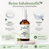 Vitaluma DMSO Spray mit 70 Prozent Dimethylsulfoxid und 30 Prozent Wasser in pharmazeutischer Qualität