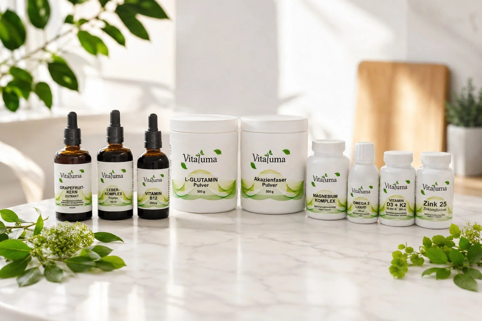 Vitaluma Produktinszenierung – Premium Nahrungsergänzungsmittel aus Österreich