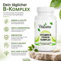 Vitamin B Komplex - 90 Kapseln - Vitaluma®