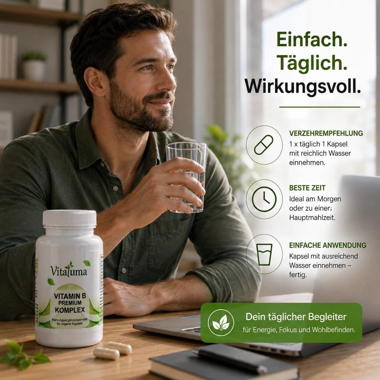 Vitamin B Komplex - 90 Kapseln - Vitaluma®