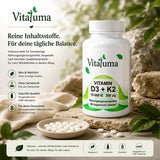 Vitamin D3 + K2 – 365 Tabletten - Vitaluma®