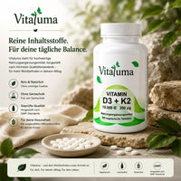 Vitamin D3 + K2 – 365 Tabletten - Vitaluma®