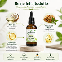 Vitamin-D3+K2 -Tropfen 50ml - Vitaluma®