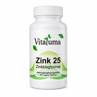 Vitaluma Zink 25 mg Zinkbisglycinat mit 365 Tabletten als Nahrungsergänzungsmittel im Produktfoto