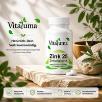 Zink 25mg - Zinkbisglycinat - 365 Tabletten - Vitaluma®